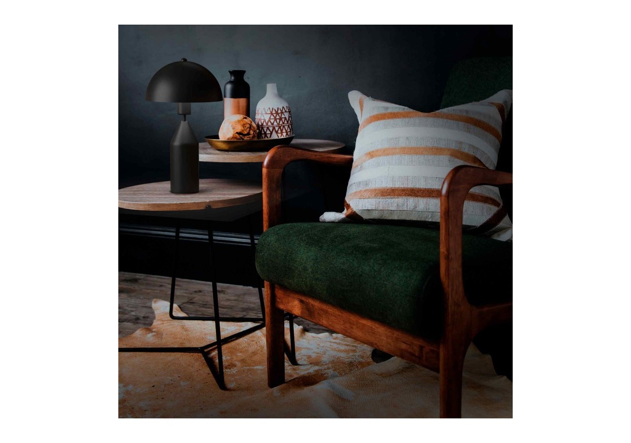 Lampe à poser en métal "Cutt"-E27 / Inspiration "Atollo" - L3083-N - Barcelona LED