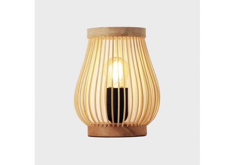 Lampe de table en bois "Oca"-E27 - LM201 - Barcelona LED