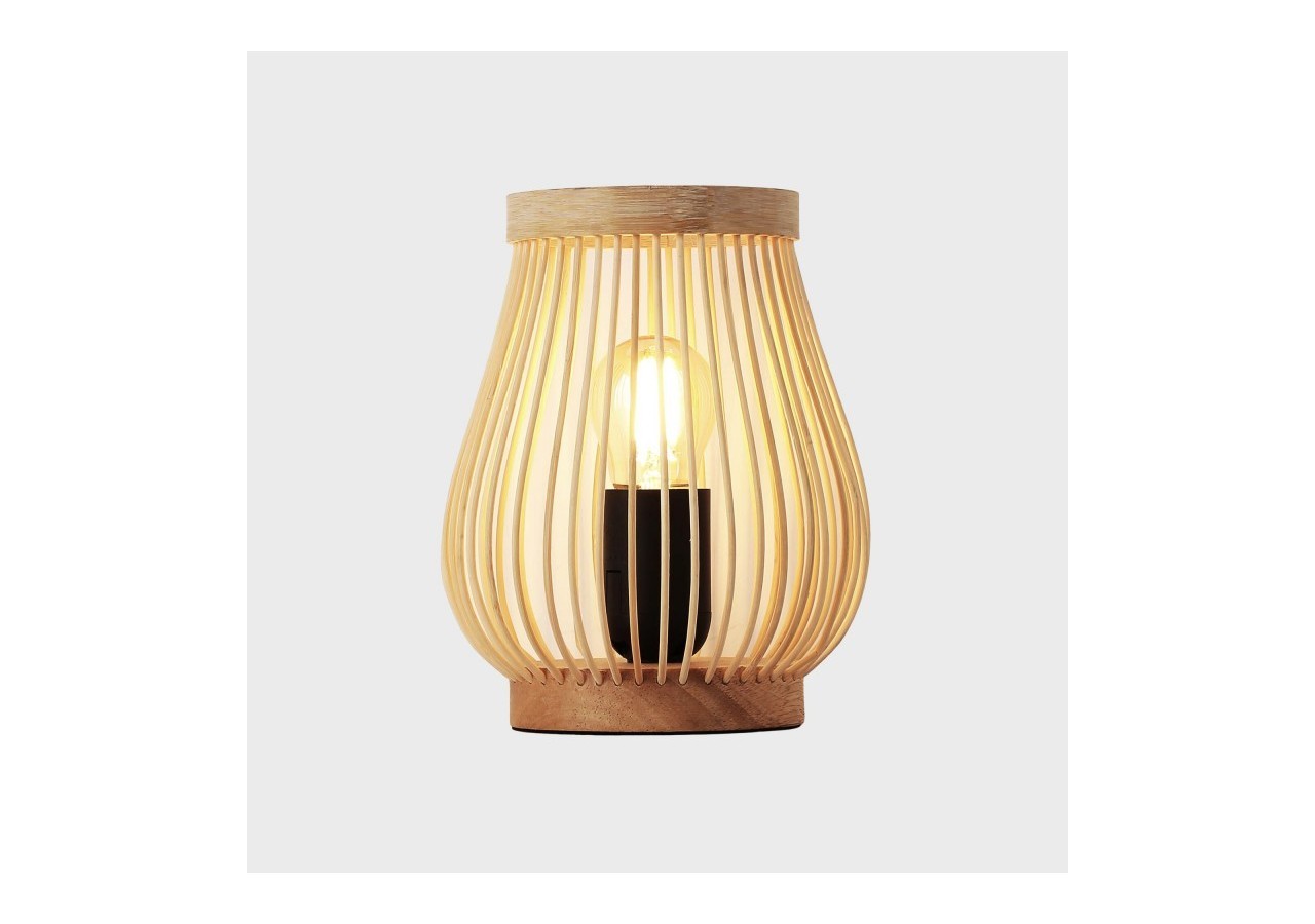 Lampe de table en bois "Oca"-E27 - LM201 - Barcelona LED
