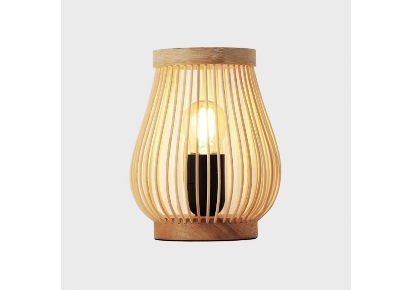 Lampe de table en bois "Oca"-E27 - LM201 - Barcelona LED