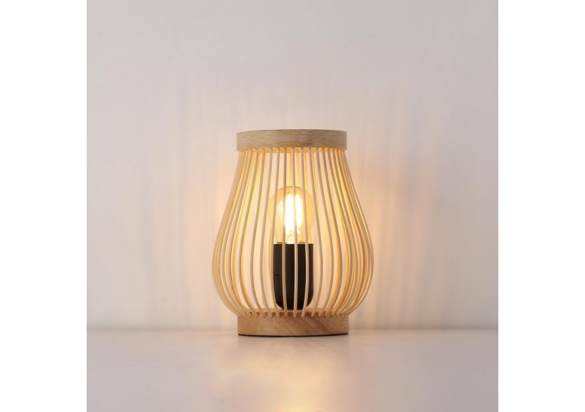 Lampe de table en bois "Oca"-E27 - LM201 - Barcelona LED