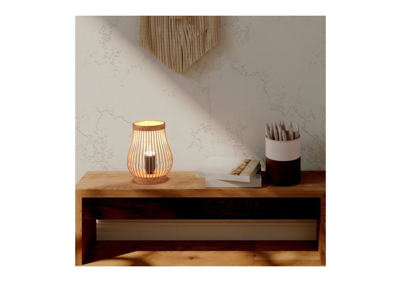 Lampe de table en bois "Oca"-E27 - LM201 - Barcelona LED