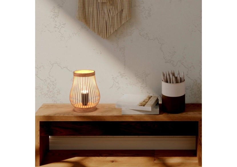 Lampe de table en bois "Oca"-E27 - LM201 - Barcelona LED