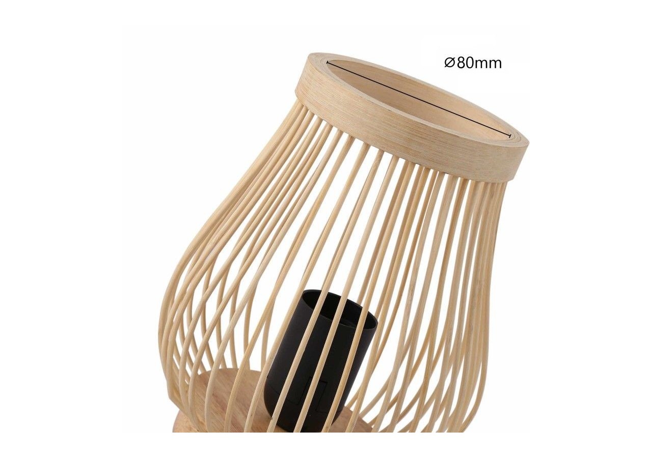 Lampe de table en bois "Oca"-E27 - LM201 - Barcelona LED