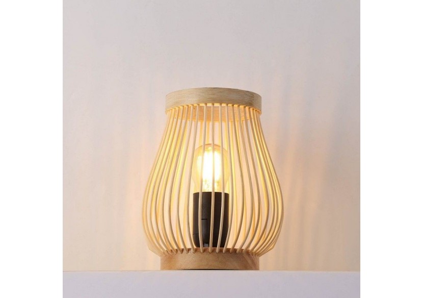 Lampe de table en bois "Oca"-E27 - LM201 - Barcelona LED