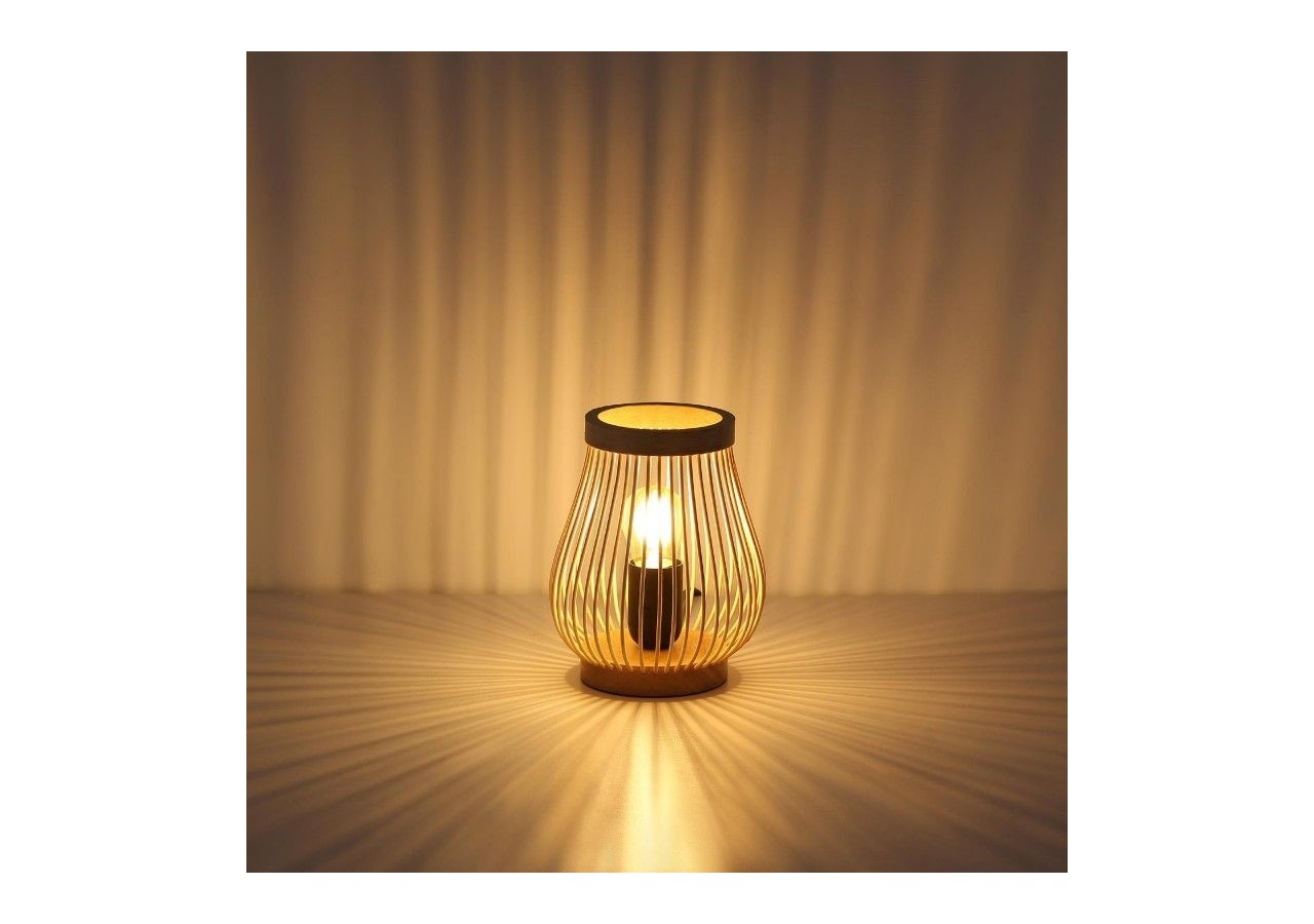 Lampe de table en bois "Oca"-E27 - LM201 - Barcelona LED