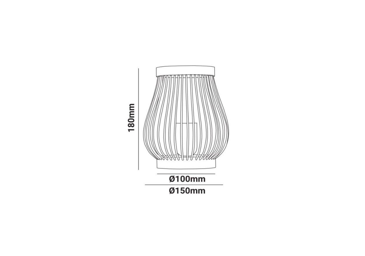 Lampe de table en bois "Oca"-E27 - LM201 - Barcelona LED