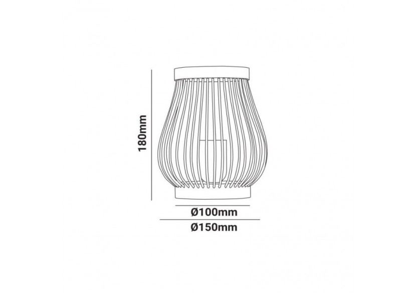 Lampe de table en bois "Oca"-E27 - LM201 - Barcelona LED