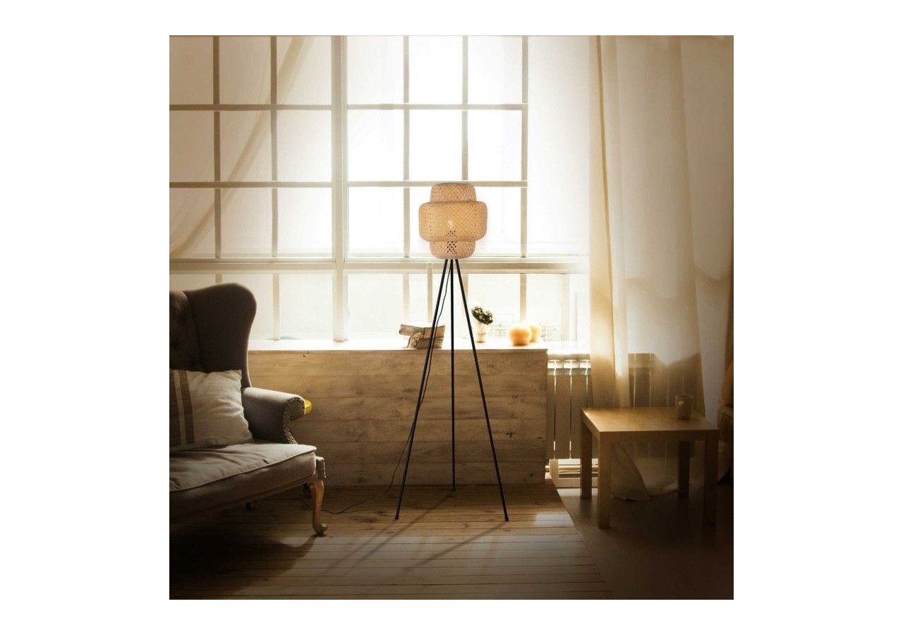 Lampadaire en osier "Onna" - LM141-P - Barcelona LED