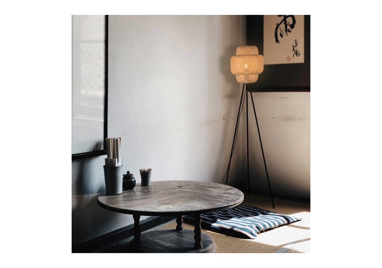 Lampadaire en osier "Onna" - LM141-P - Barcelona LED