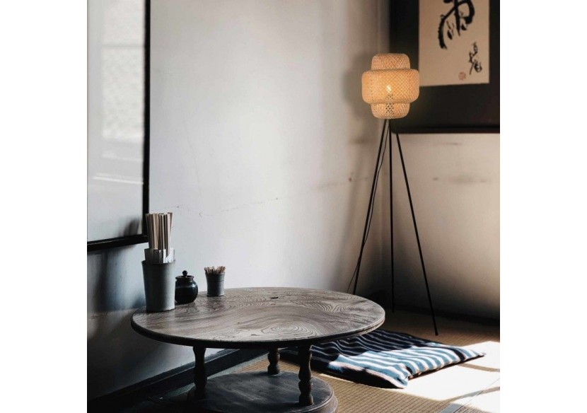 Lampadaire en osier "Onna" - LM141-P - Barcelona LED