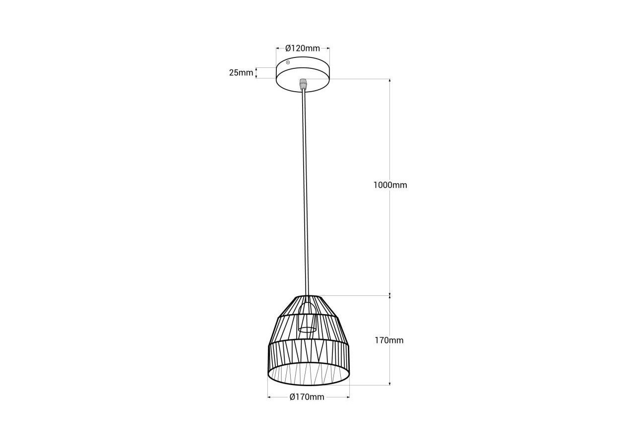Suspension papier tressé "Rems"-E27 - LM188 - Barcelona LED