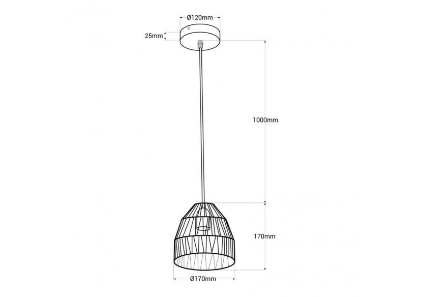 Suspension papier tressé "Rems"-E27 - LM188 - Barcelona LED Suspension papier tressé "Rems"-E27 - LM188 - Barcelona LED