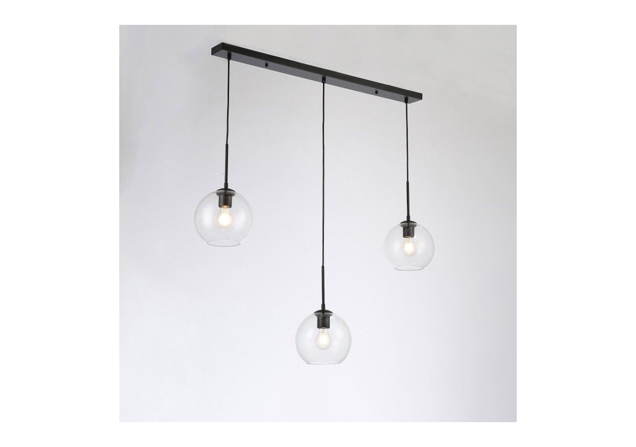 Suspension 3 boules en verre cristal "Merce"-3 x E27 - LC301-N - Barcelona LED