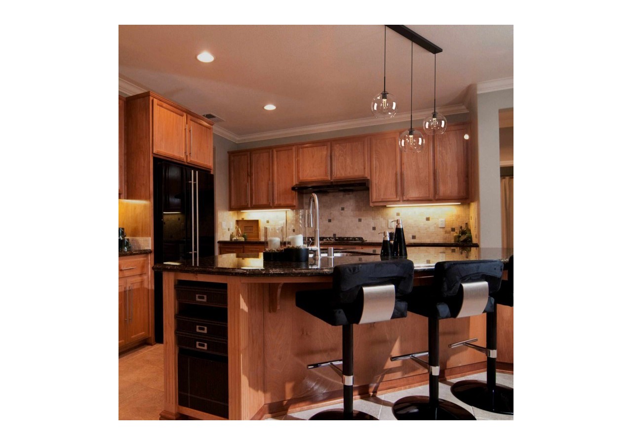 Suspension 3 boules en verre cristal "Merce"-3 x E27 - LC301-N - Barcelona LED