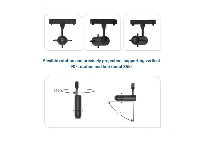 Projecteur faisceau ajustable sur rail magnétique 48V-10W-20 degrés -35 degrés - PMC-SHAP-SDIM-N-BC - Barcelona LED