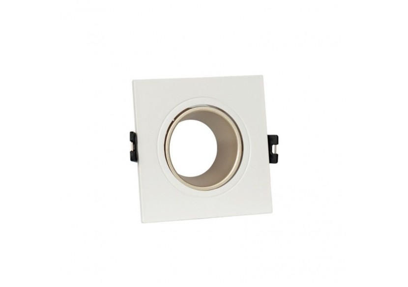 Collerette downlight carrée orientable GU10 / MR16-Faible indice UGR-Coupe diamètre 75 mm - B921-CB - Barcelona LED