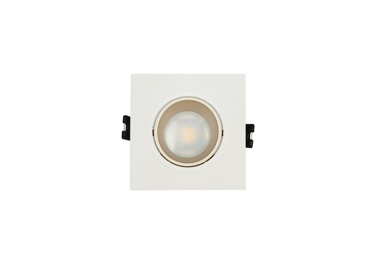 Collerette downlight carrée orientable GU10 / MR16-Faible indice UGR-Coupe diamètre 75 mm - B921-CB - Barcelona LED