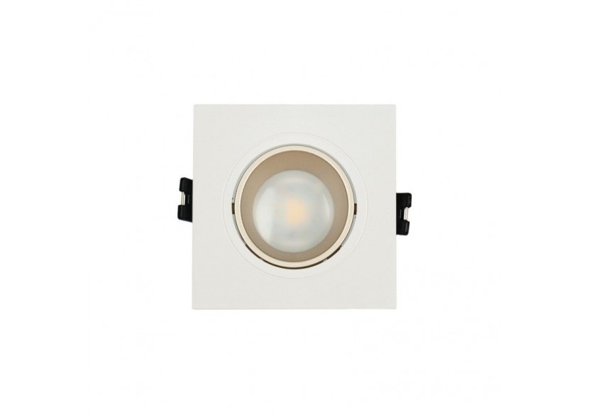 Collerette downlight carrée orientable GU10 / MR16-Faible indice UGR-Coupe diamètre 75 mm - B921-CB - Barcelona LED