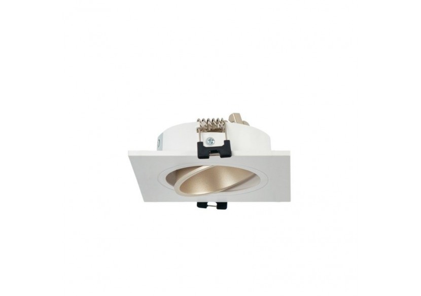 Collerette downlight carrée orientable GU10 / MR16-Faible indice UGR-Coupe diamètre 75 mm - B921-CB - Barcelona LED