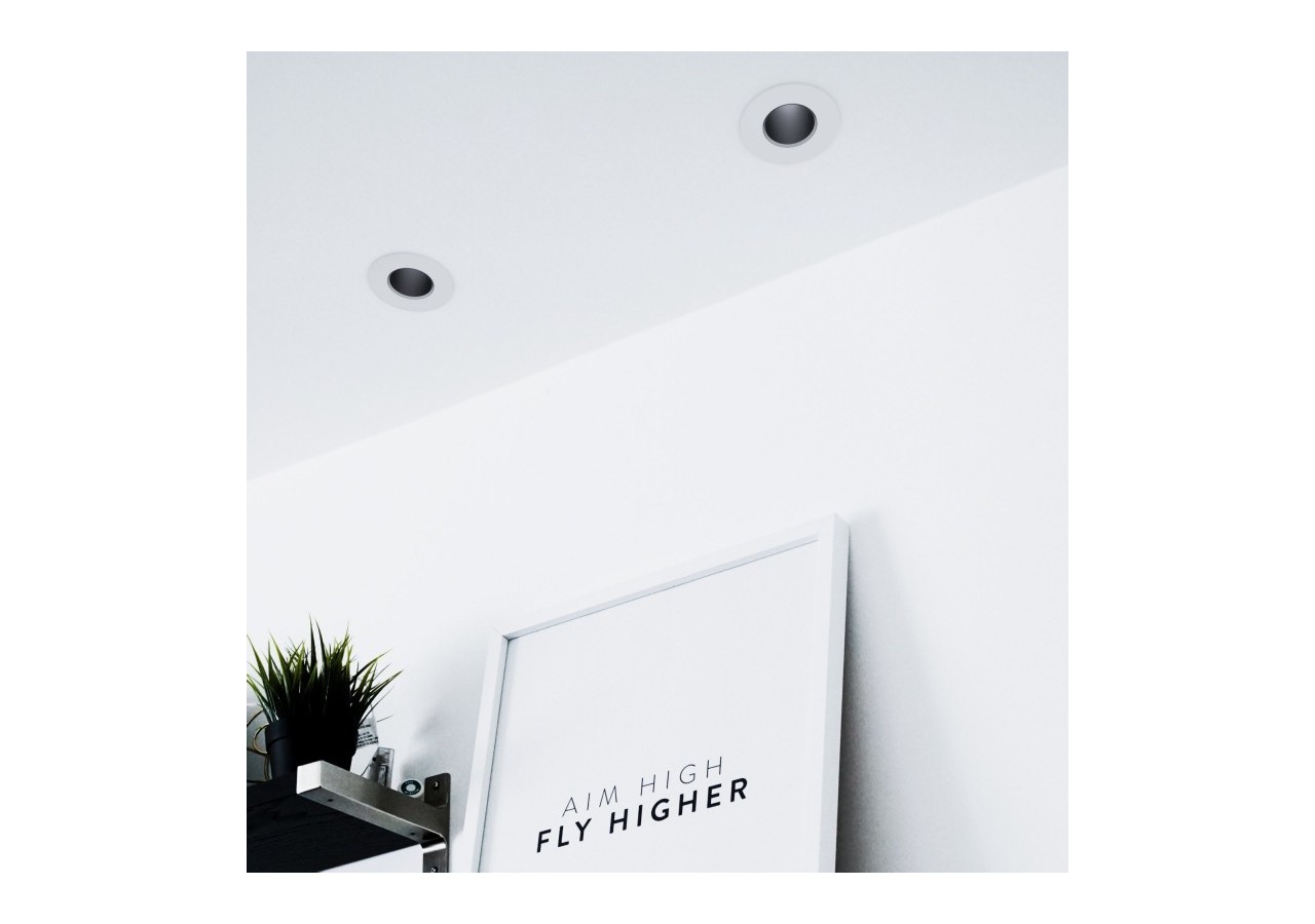 Collerette downlight ronde orientable GU10 / MR16-Faible UGR-Coupe diamètre 75 mm - B920-GB - Barcelona LED