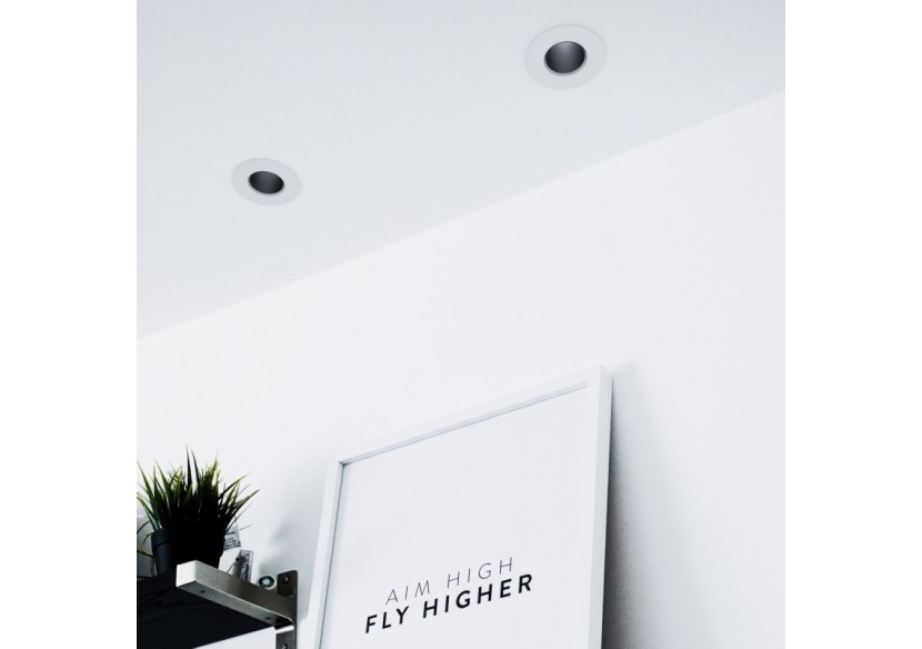 Collerette downlight ronde orientable GU10 / MR16-Faible UGR-Coupe diamètre 75 mm - B920-GB - Barcelona LED