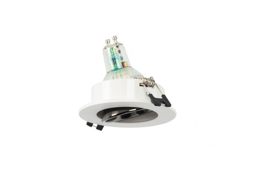 Collerette downlight ronde orientable GU10 / MR16-Faible UGR-Coupe diamètre 75 mm - B920-GB - Barcelona LED