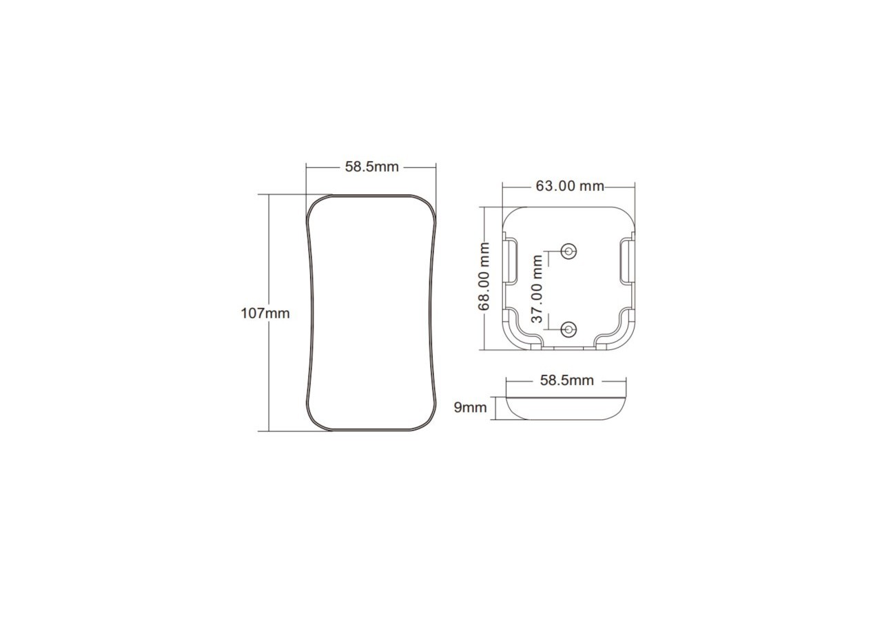 Télécommande pour contrôleur de ruban LED RGB/RGBW SPI IC-1 zone-RF 2.4G - SK-R9 - Barcelona LED