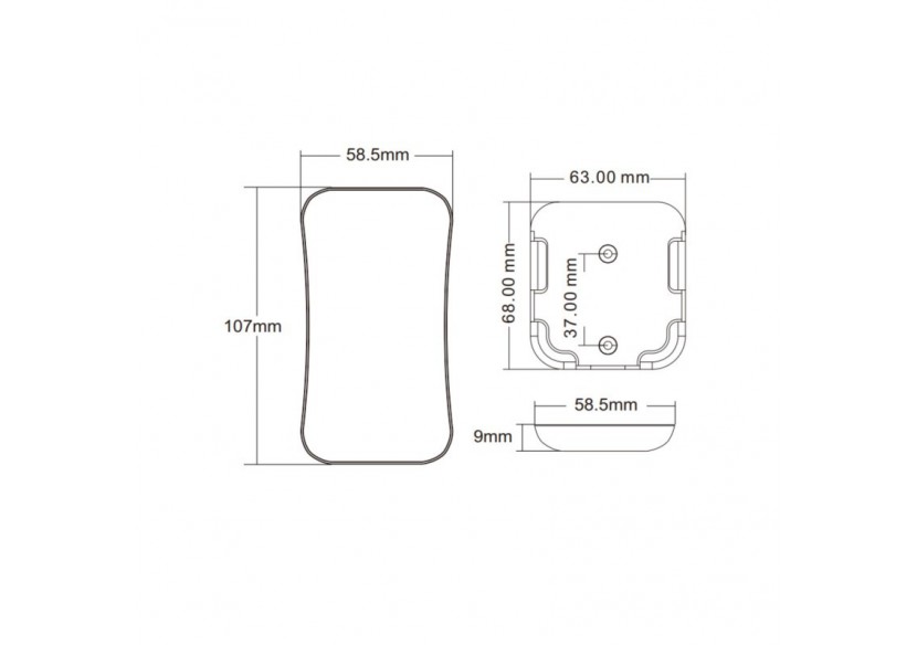 Télécommande pour contrôleur de ruban LED RGB/RGBW SPI IC-1 zone-RF 2.4G - SK-R9 - Barcelona LED