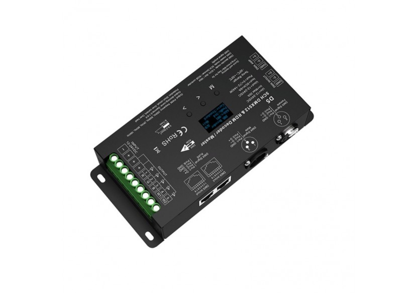 Décodeur DMX512 12-24V DC-6A/canal-5 canaux-Ecran OLED - SK-D5 - Barcelona LED