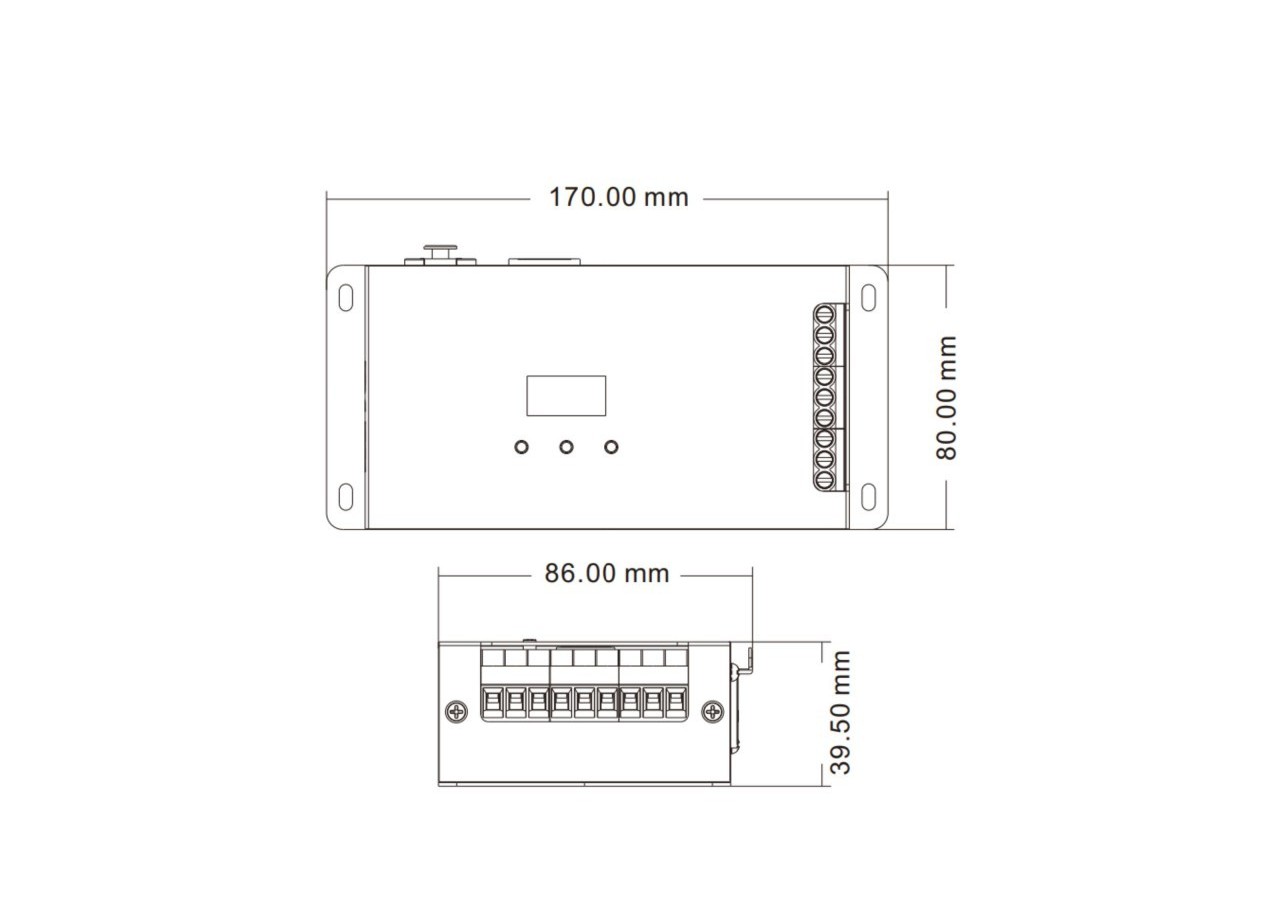 Décodeur DMX512 12-24V DC-6A/canal-5 canaux-Ecran OLED - SK-D5 - Barcelona LED