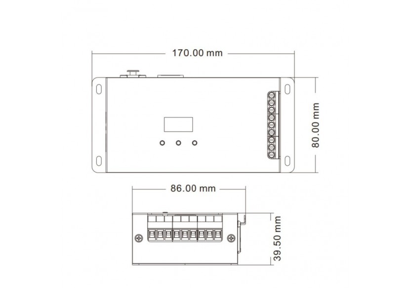Décodeur DMX512 12-24V DC-6A/canal-5 canaux-Ecran OLED - SK-D5 - Barcelona LED