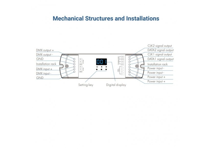 Décodeur DMX512 vers SPI Pixel 5-24V DC-Contrôleur RF - SK-DS-L - Barcelona LED
