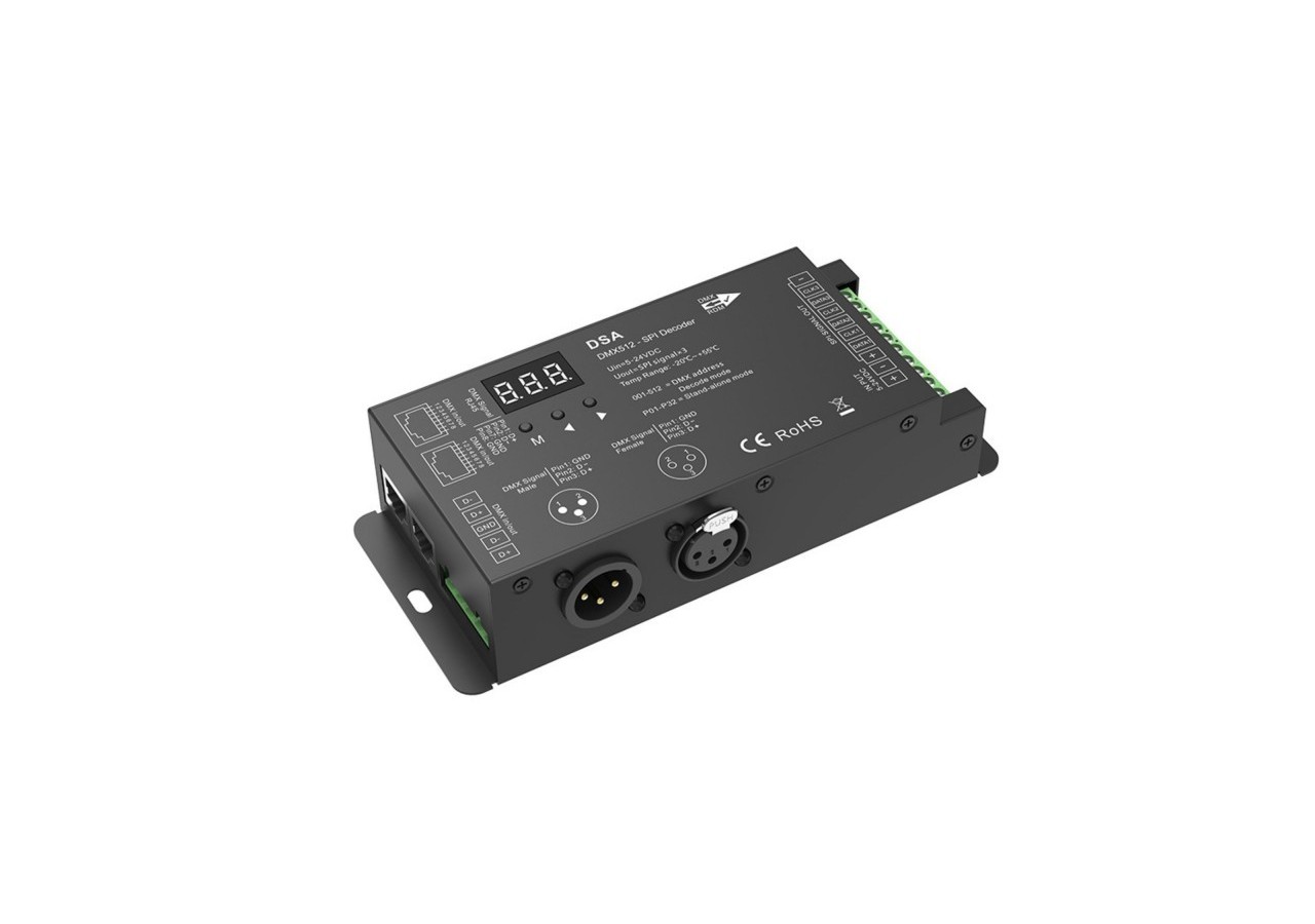 Décodeur DMX512 vers SPI Pixel 5-24V DC-Contrôleur RF - SK-DSA - Barcelona LED