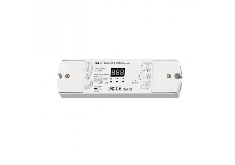 Décodeur DMX512 12-24V DC-5A/canal-4 Canaux - SK-D4-L - Barcelona LED