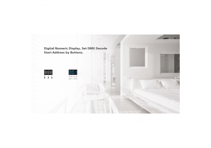 Décodeur DMX512 12-24V DC-5A/canal-4 Canaux - SK-D4-L - Barcelona LED