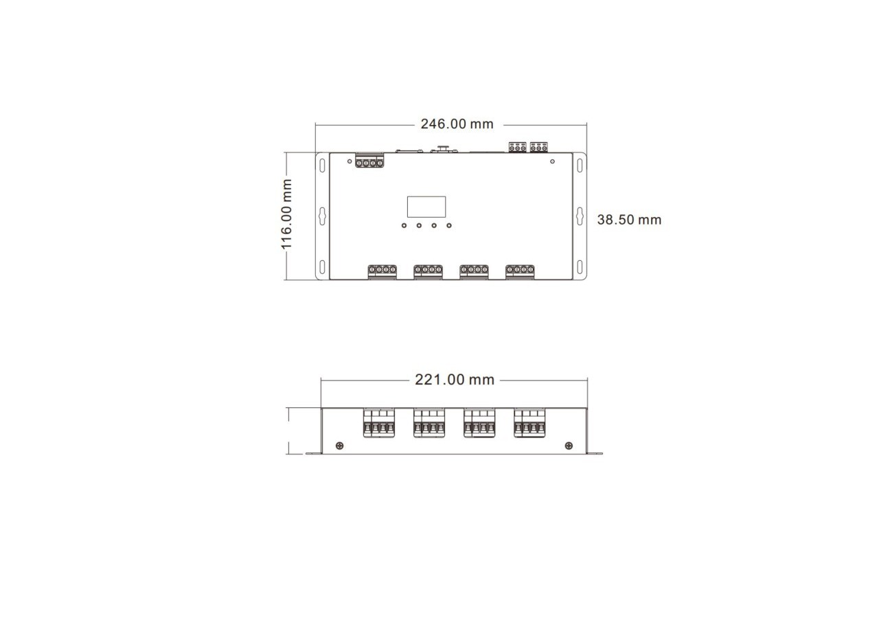 Décodeur DMX512 12-24V DC-5A/canal-12 canaux-Écran OLED - SK-D12A - Barcelona LED