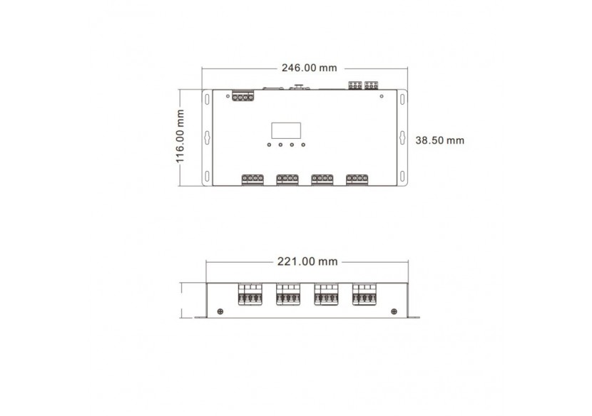Décodeur DMX512 12-24V DC-5A/canal-12 canaux-Écran OLED - SK-D12A - Barcelona LED