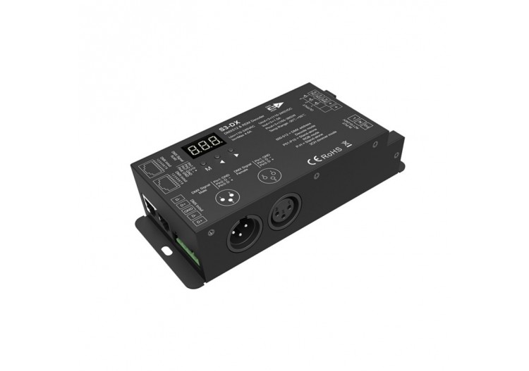 Décodeur DMX512 110-240V AC-1,5A/canal-3 canaux - SK-S3-DX - Barcelona LED