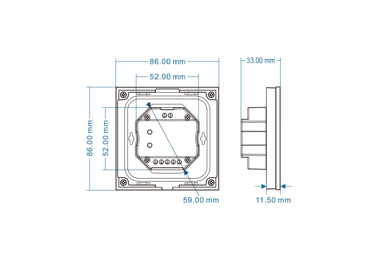 Contrôleur tactile DMX-4 zones-RGB - SK-T13 - Barcelona LED