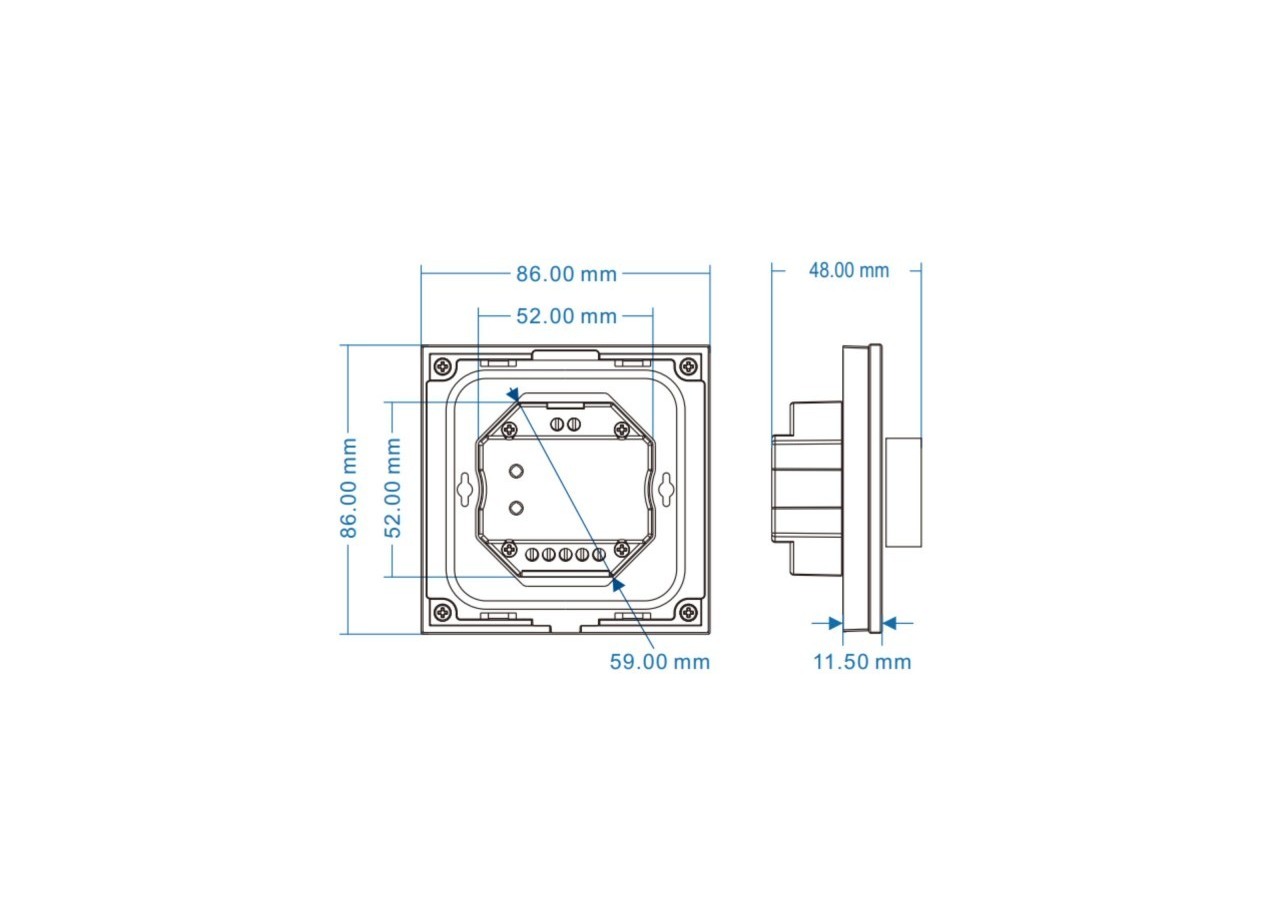 Variateur mural à molette DMX-1 zone-RGB - SK-T13-K - Barcelona LED