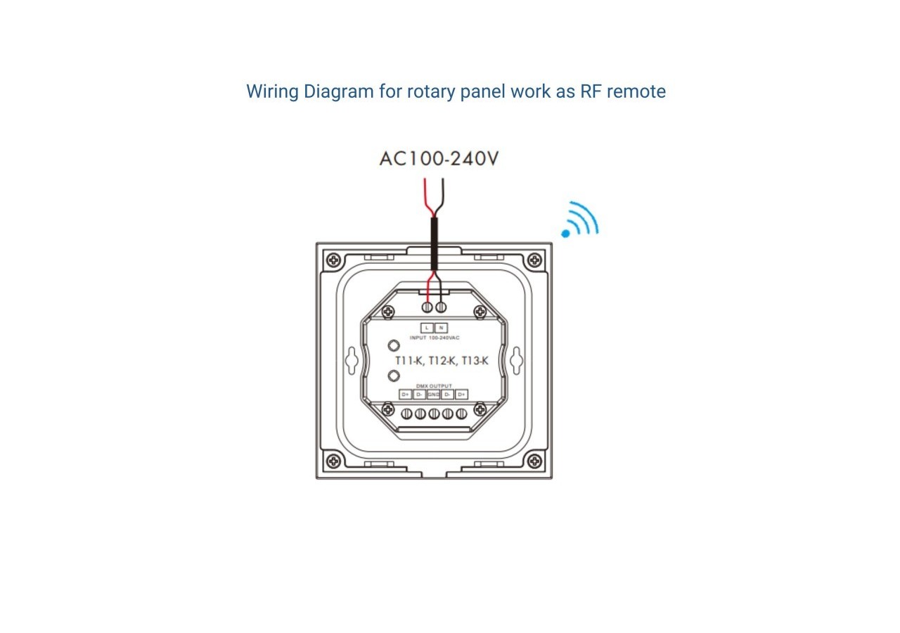 Variateur mural à molette DMX-1 zone-RGB - SK-T13-K - Barcelona LED
