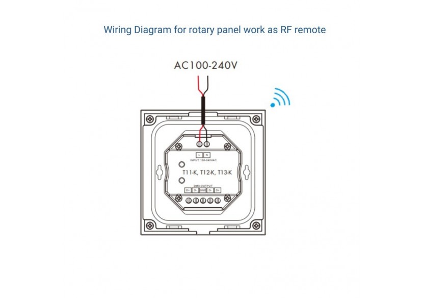 Variateur mural à molette DMX-1 zone-RGB - SK-T13-K - Barcelona LED