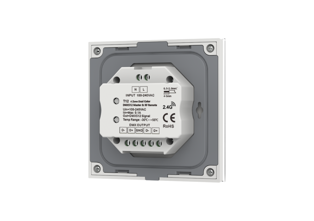 Contrôleur tactile DMX-4 zones-CCT - SK-T12 - Barcelona LED