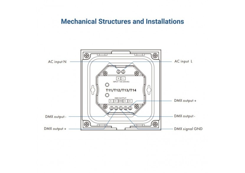 Contrôleur tactile DMX-4 zones-CCT - SK-T12 - Barcelona LED