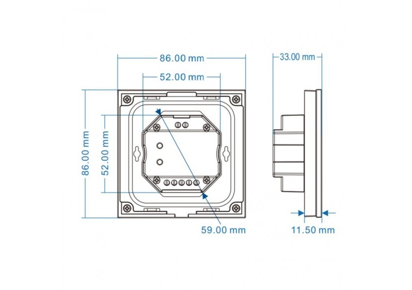 Contrôleur tactile DMX-4 zones-CCT - SK-T12 - Barcelona LED