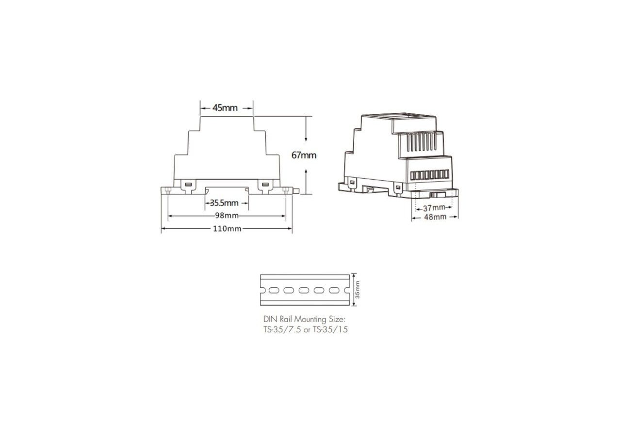 Amplificateur de signal DMX-12-36V DC-2 canaux - SK-DA - Barcelona LED