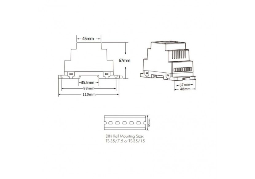 Amplificateur de signal DMX-12-36V DC-2 canaux - SK-DA - Barcelona LED