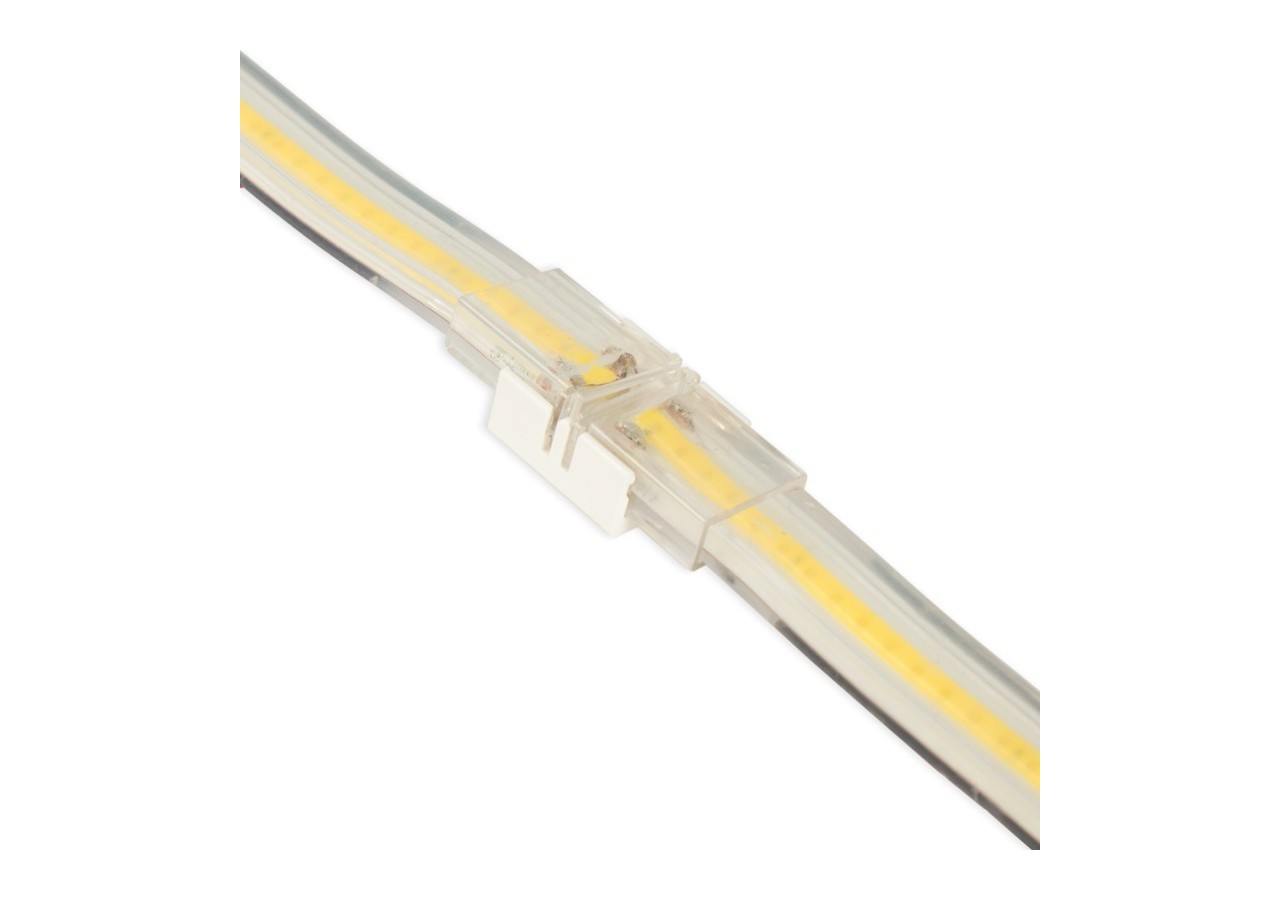 Connecteur droit étanche ruban LED COB 220V-2 broches-Ruban 12mm-IP67 - B1536-TT - Barcelona LED