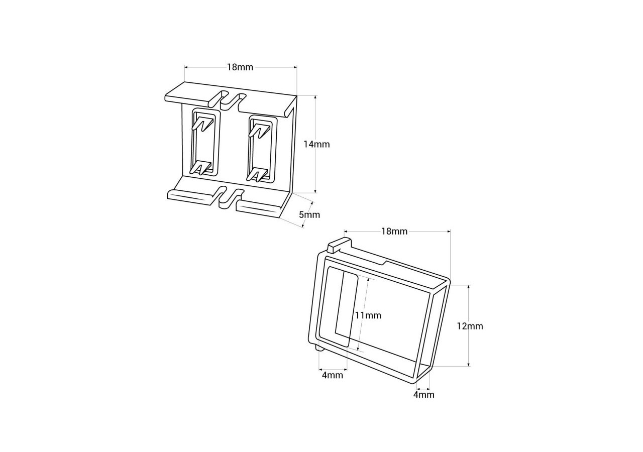 Connecteur droit étanche ruban LED COB 220V-2 broches-Ruban 12mm-IP67 - B1536-TT - Barcelona LED